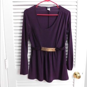 Purple top gold embellishment
